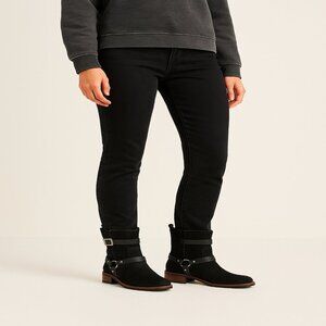 UGG Endell Black Suede Leather Harness Moto Boots Women’s Size 8